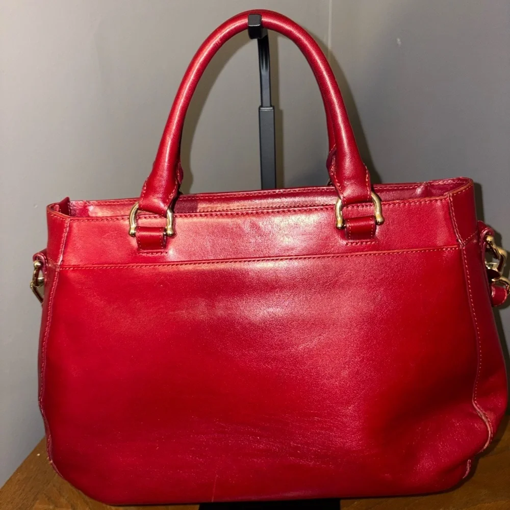 Brahmin Realynn Lava Topsail Satchel in EUC